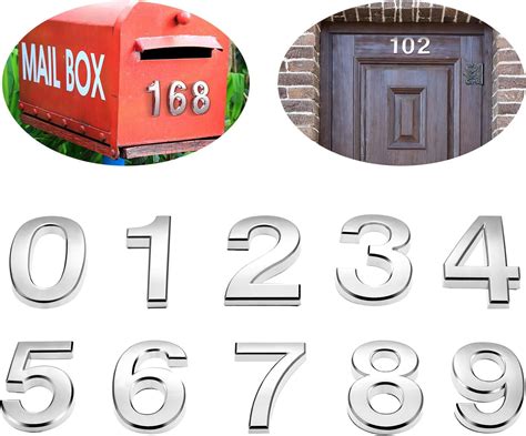 reflective metal mailbox numbers